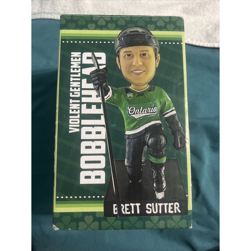 St. Patrick's Day 2020 Brett Sutter Ontario Reign Hockey Bobblehead New